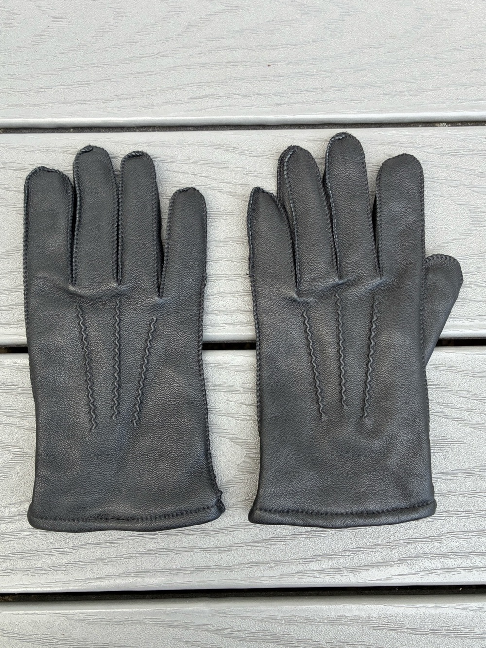 Fownes Men’s Classic Black Leather Winter Gloves Size M NWOT